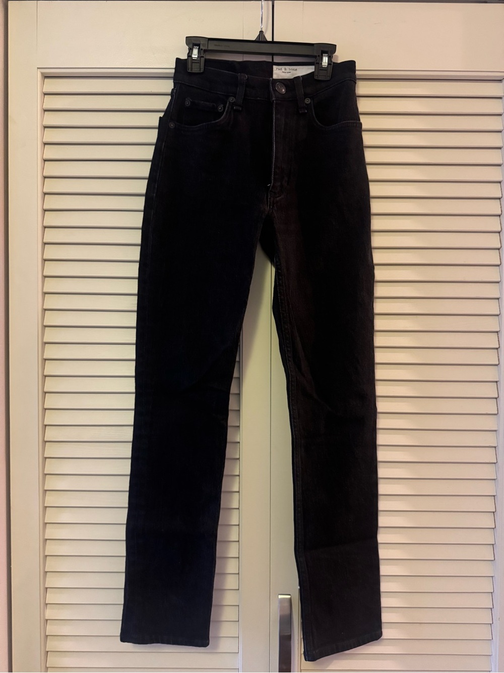 rag & bone Women’s Slim Straight Jeans in Black